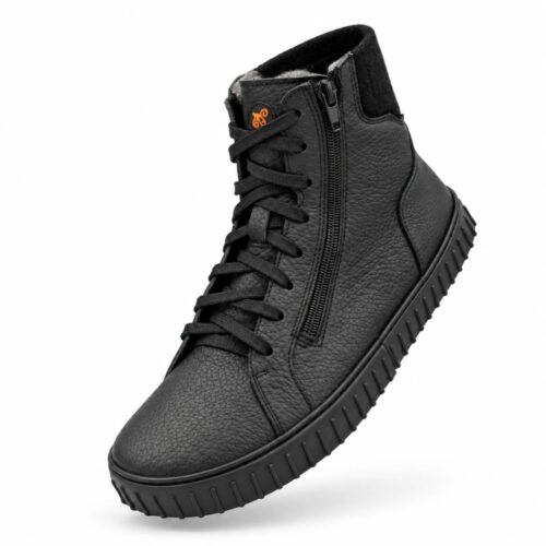 Боси ботуши от естествени материали Magical Shoes - Alaskan Evo в черно.