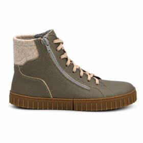 Боси ботуши от естествени материали Magical Shoes - Alaskan Evo в зелено - Khaki.