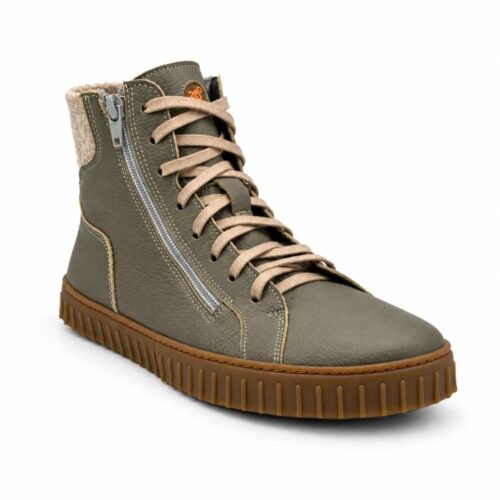 Боси ботуши от естествени материали Magical Shoes - Alaskan Evo в зелено - Khaki.