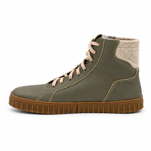 Боси ботуши от естествени материали Magical Shoes - Alaskan Evo в зелено - Khaki.