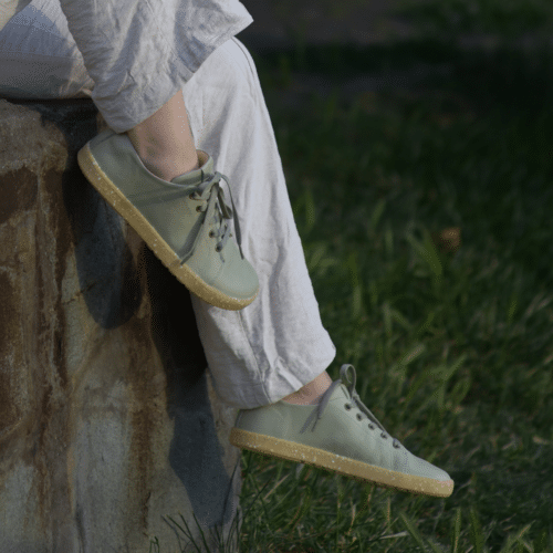 Боси обувки с винтидж визия в ментово, светло зелено Lang.S - Breeze Vintage Jade.